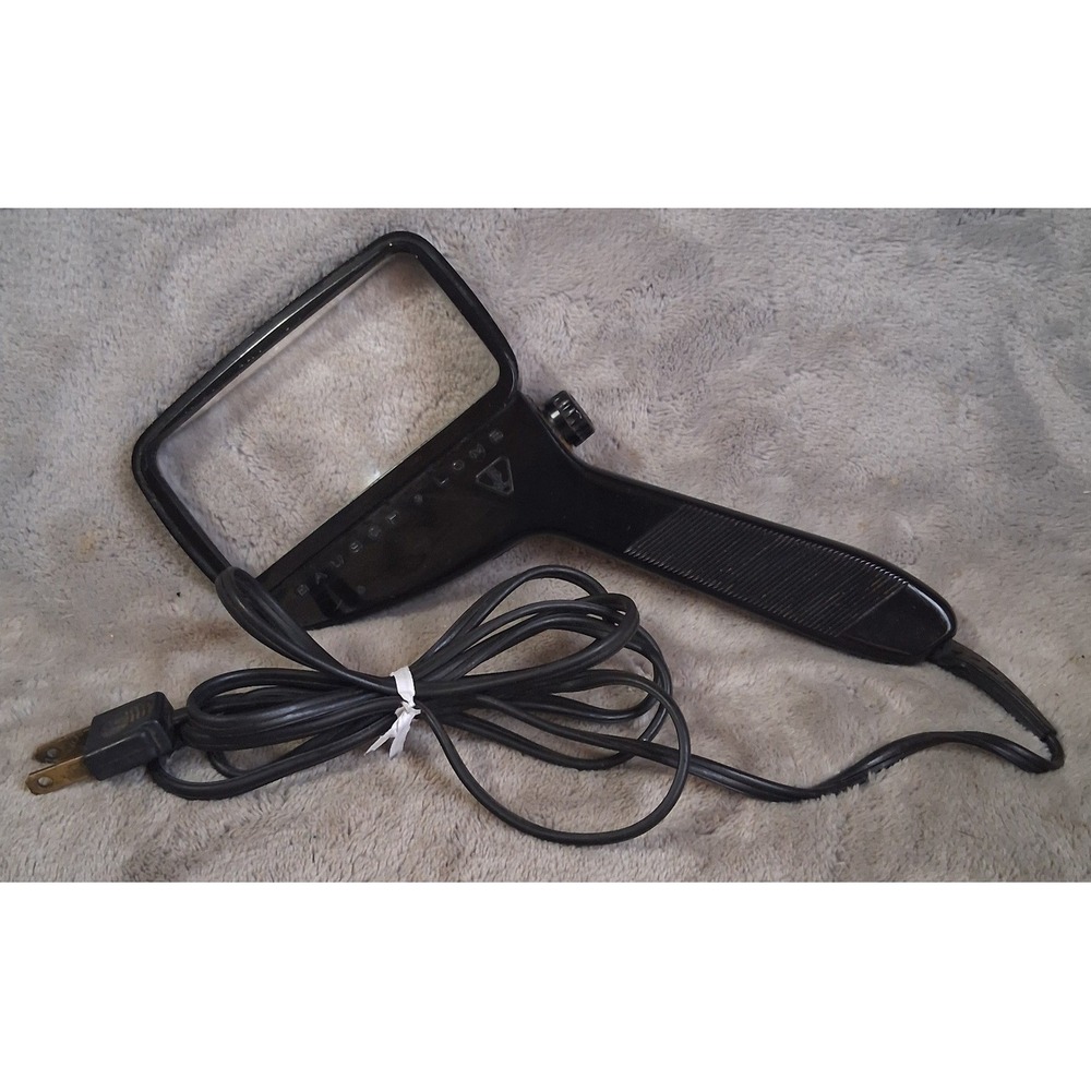 Vintage Bausch Lomb Illuminated Rectangular Reader Magnifying Glass Light Up